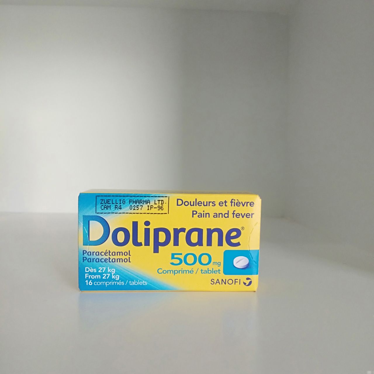 DOLIPRANE 500MG TAB BL2X8 XD